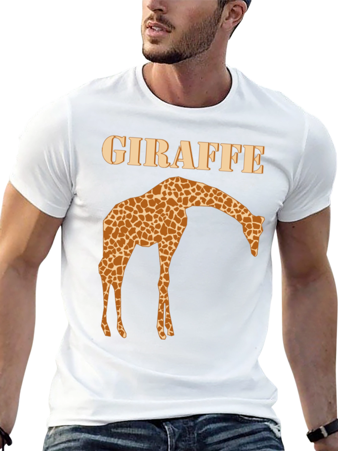 Giraffe Graphic Print T-Shirt