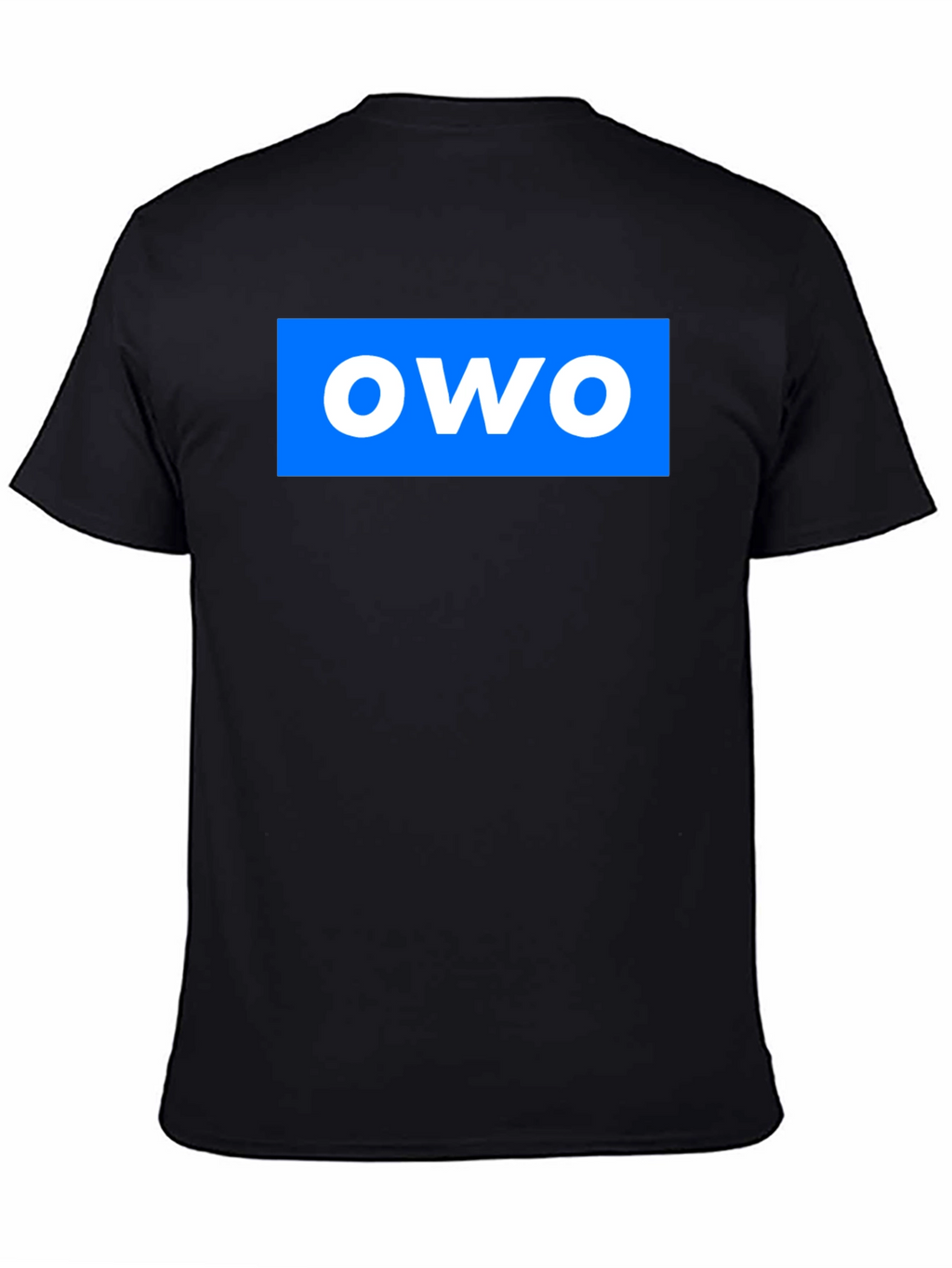 OWO Graphic T-Shirt - Blue on Black