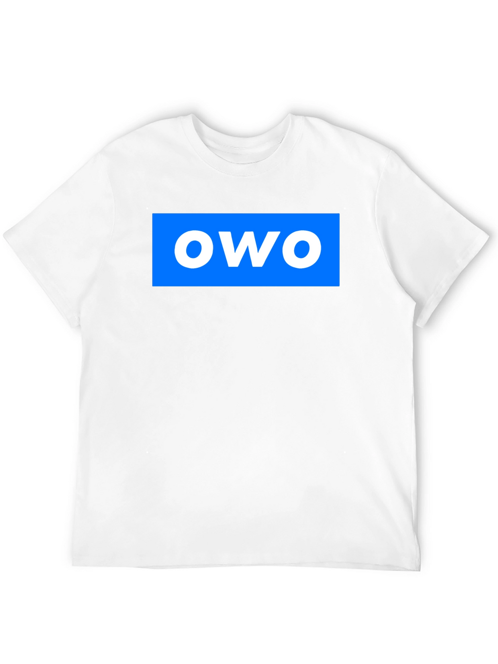 OWO Graphic T-Shirt - Blue on Black