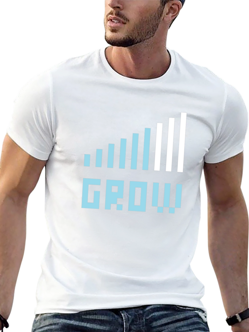 Grow Graphic Tee - Black Casual Cotton T-Shirt