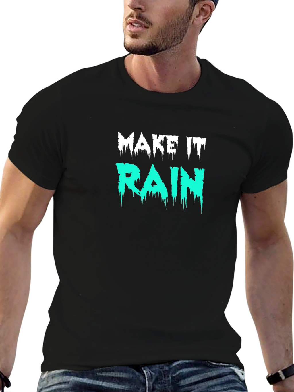 Make It Rain Graphic T-Shirt - Black