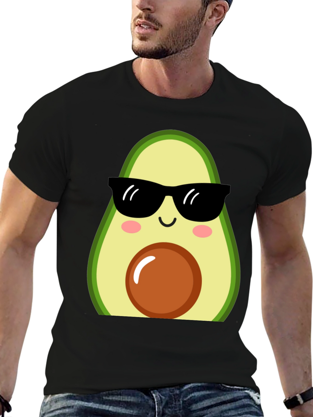 Cool Avocado Graphic Tee - Trendy Unisex T-Shirt
