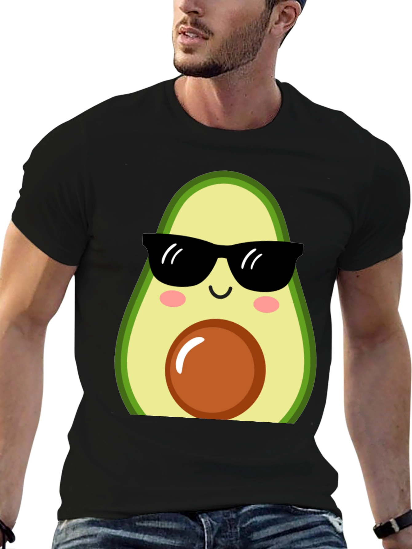 Cool Avocado Graphic Tee - Trendy Unisex T-Shirt