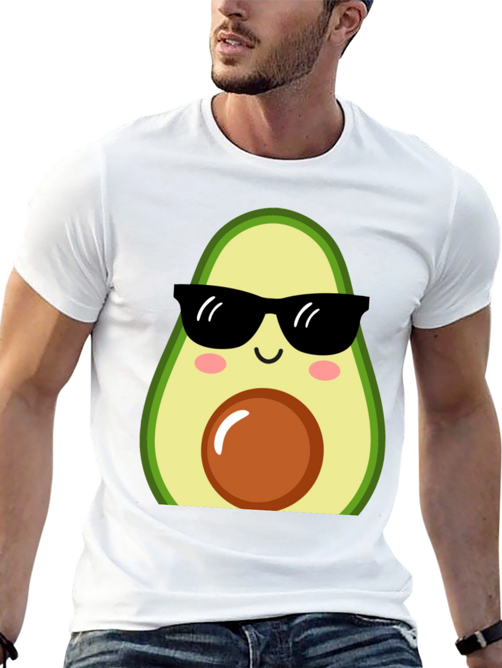 Cool Avocado Graphic Tee - Trendy Unisex T-Shirt