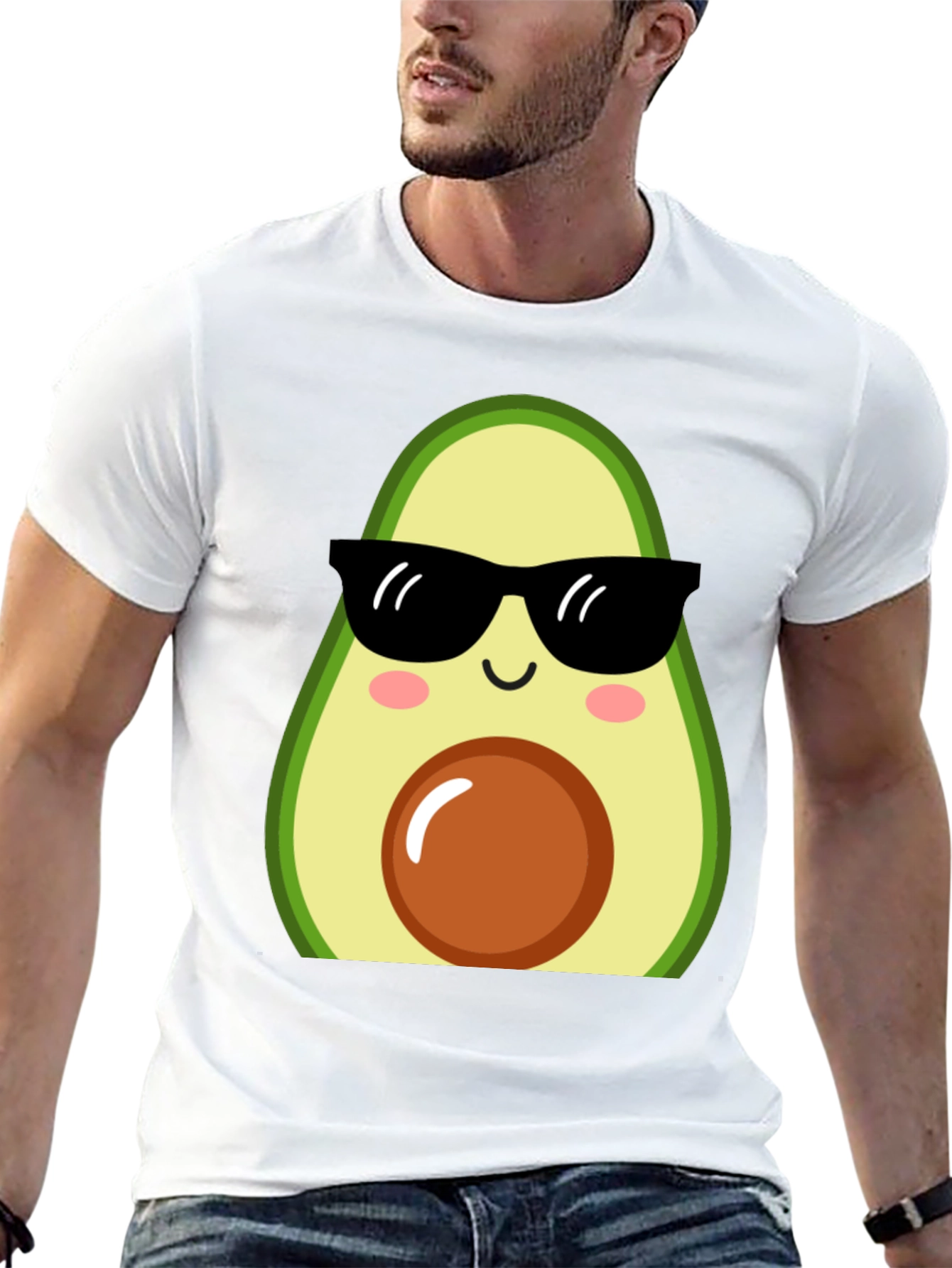 Cool Avocado Graphic Tee - Trendy Unisex T-Shirt