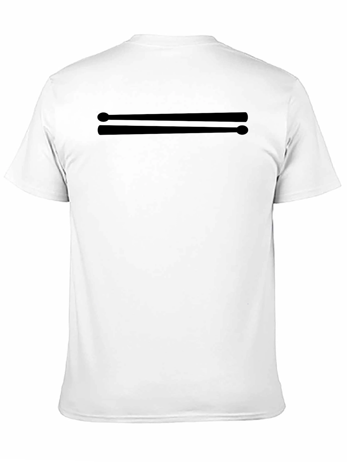 Drummers Tee: Black Drumstick Graphic T-Shirt