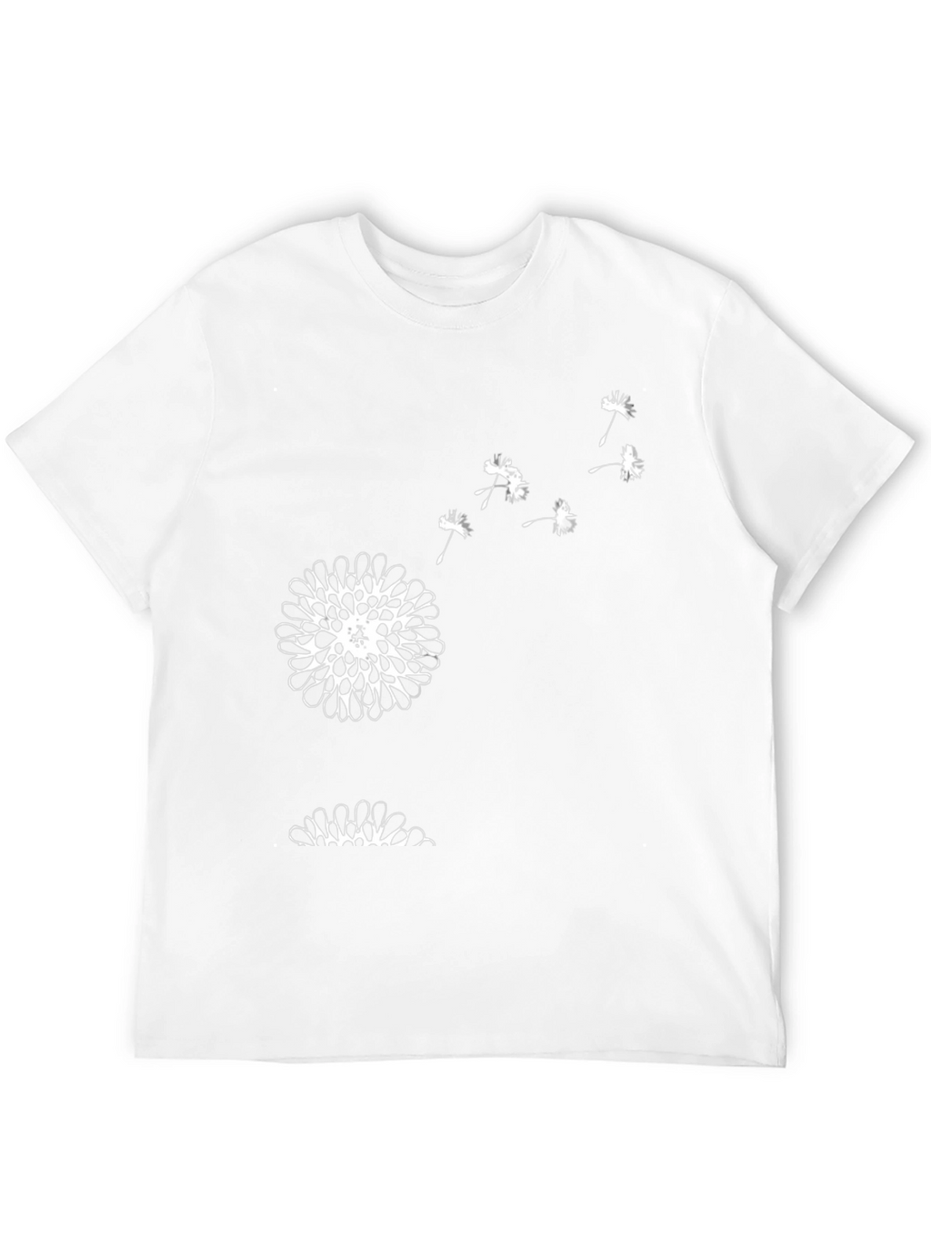 Mens Black Dandelion Graphic Tee