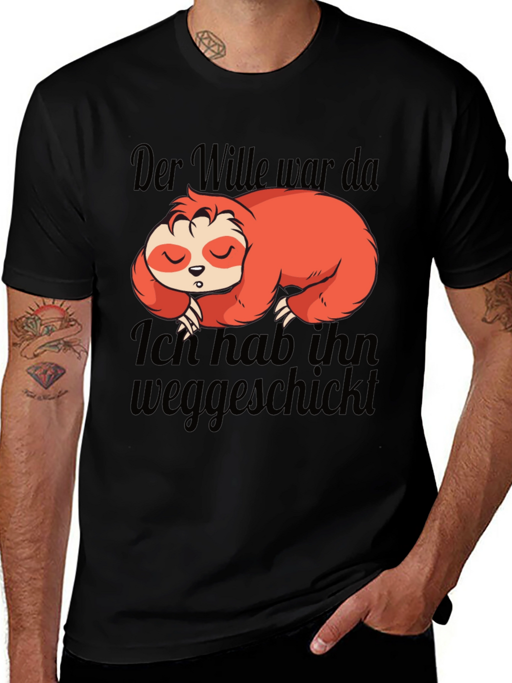 Der Wille War Da Sloth Graphic T-Shirt