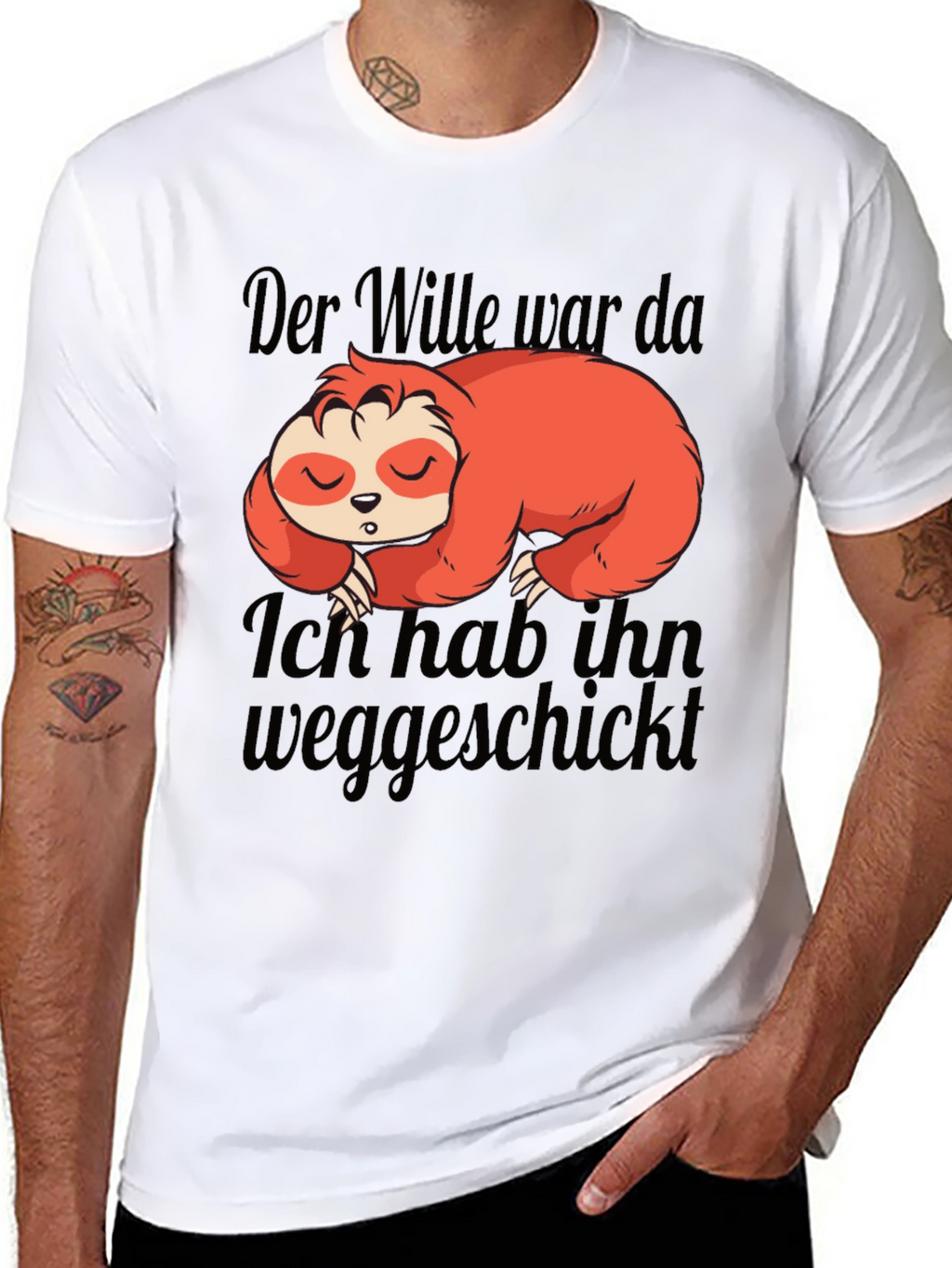 Der Wille War Da Sloth Graphic T-Shirt