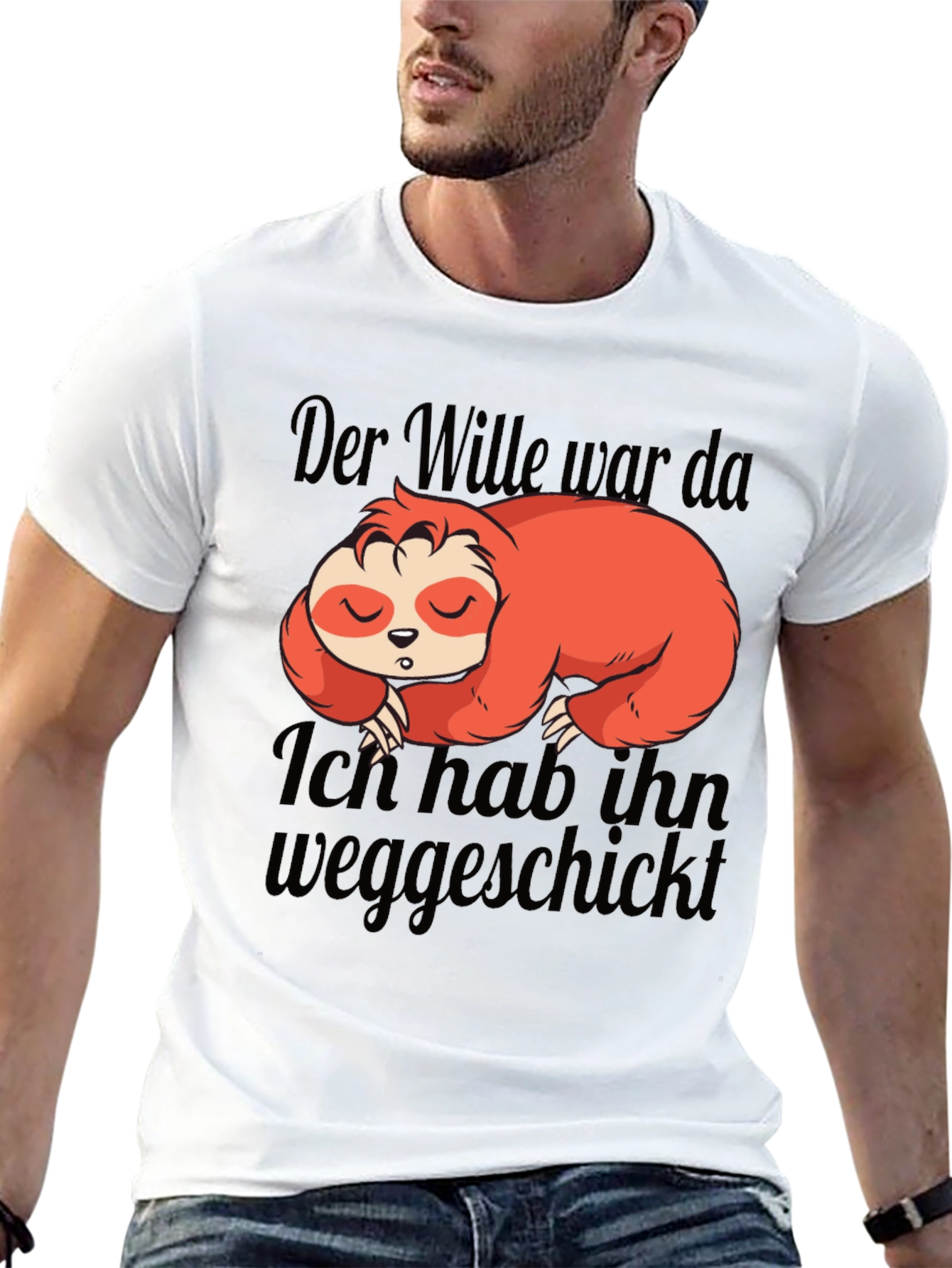 Der Wille War Da Sloth Graphic T-Shirt