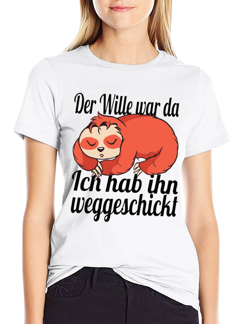Der Wille War Da Sloth Graphic T-Shirt