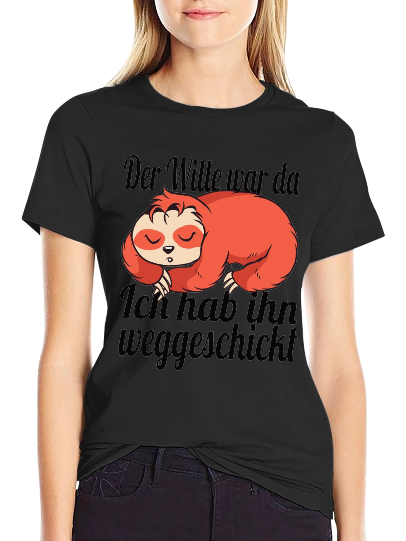 Der Wille War Da Sloth Graphic T-Shirt