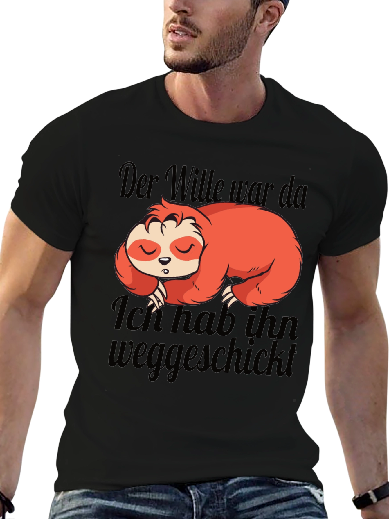Der Wille War Da Sloth Graphic T-Shirt
