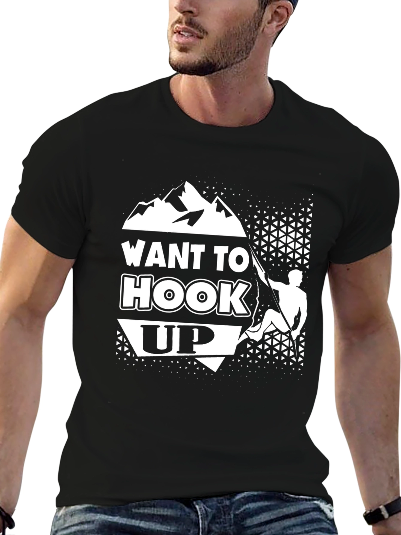 Want to Hook Up Climbing T-Shirt
