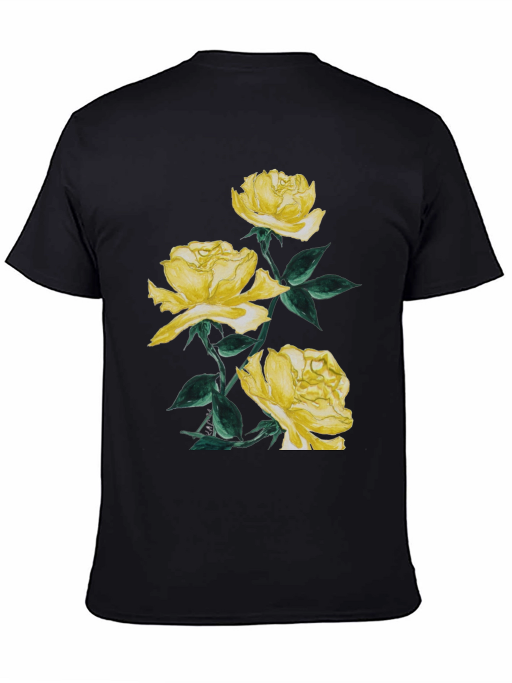 Yellow Roses Graphic Tee - Stylish Floral Design