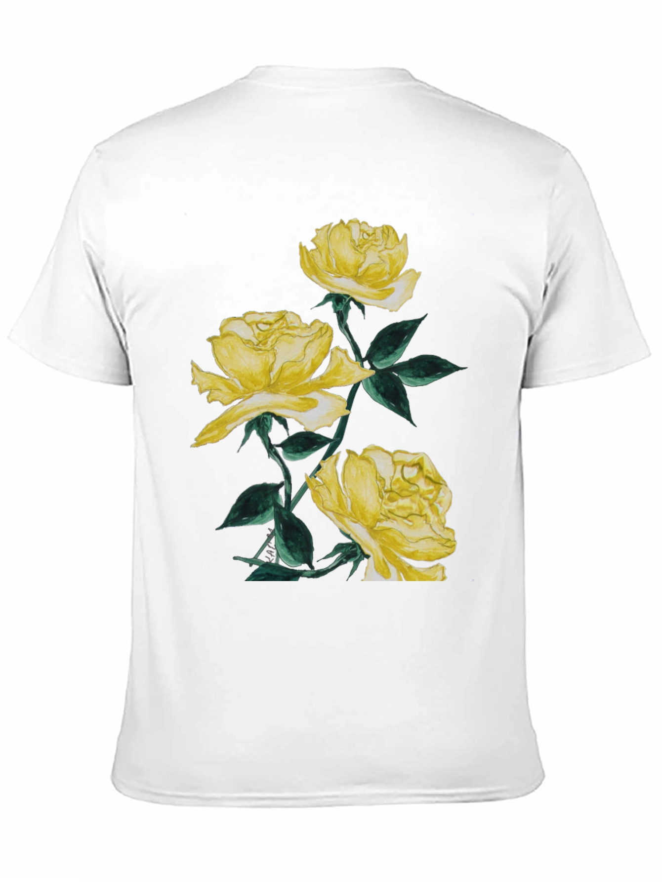 Yellow Roses Graphic Tee - Stylish Floral Design