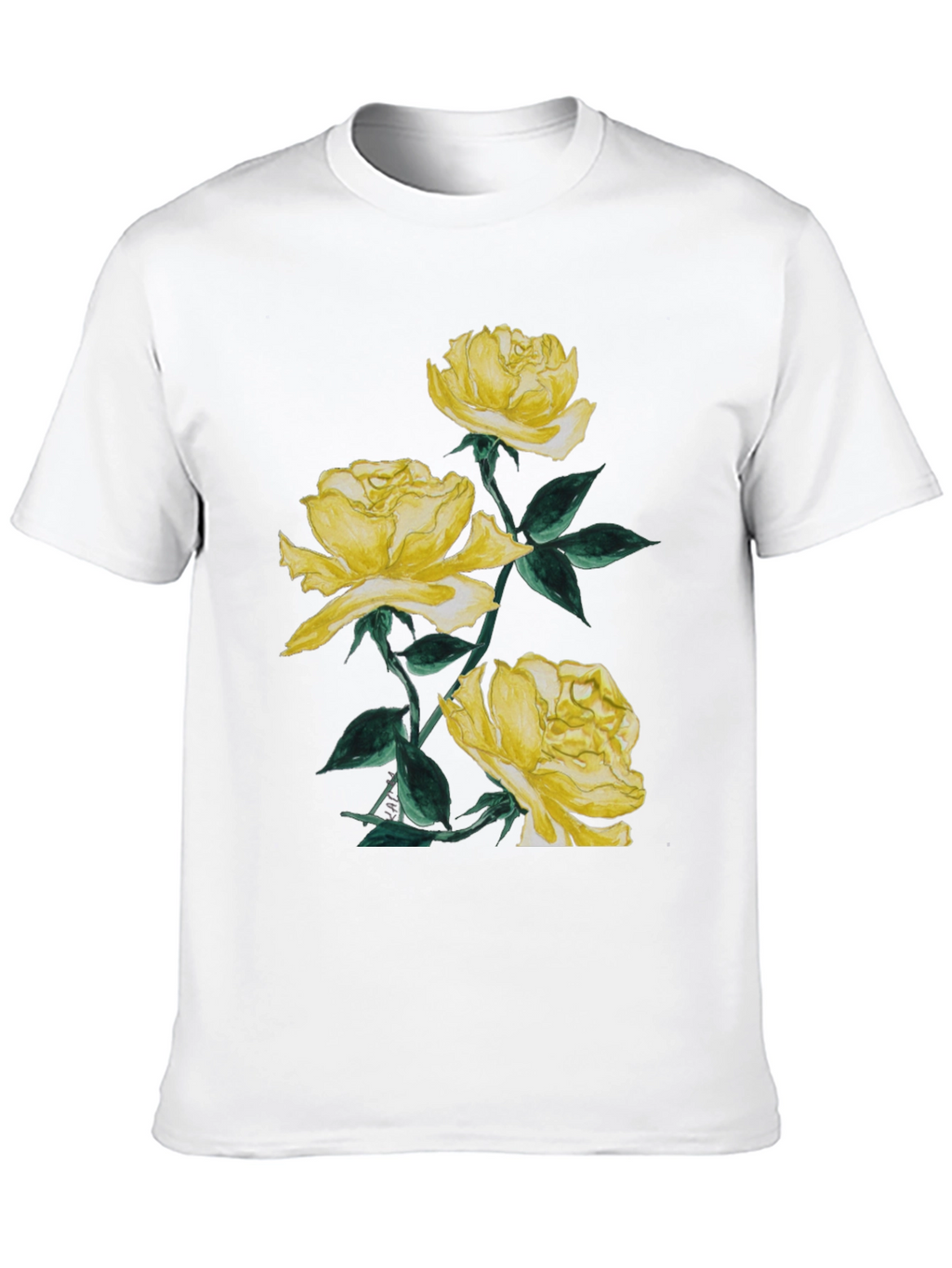 Yellow Roses Graphic Tee - Stylish Floral Design