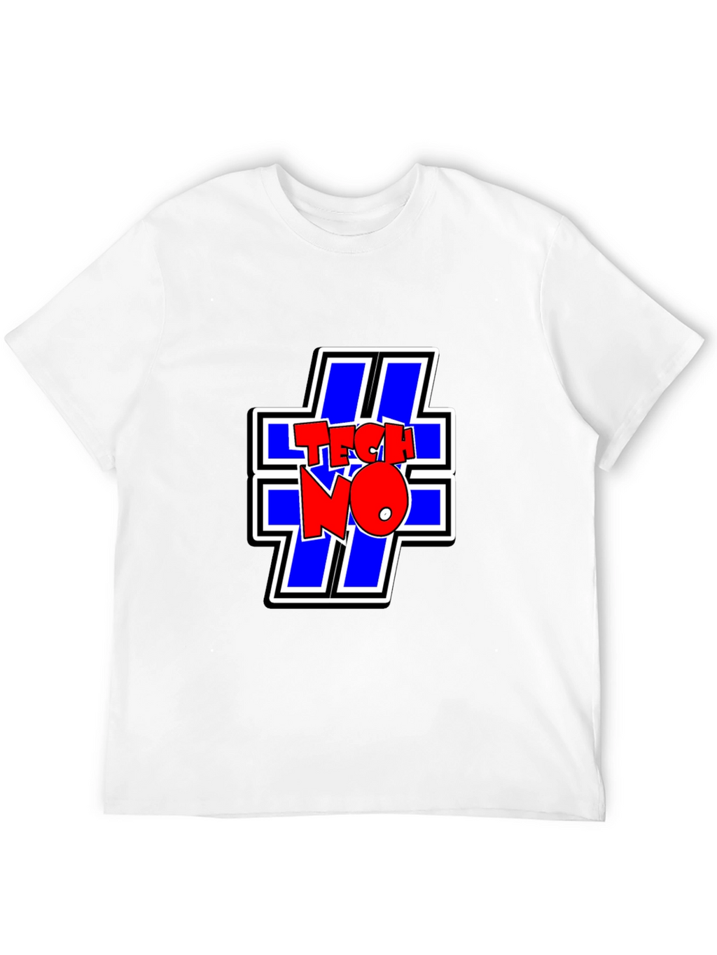 TECHNO Graphic Tee - Cool Black T-Shirt