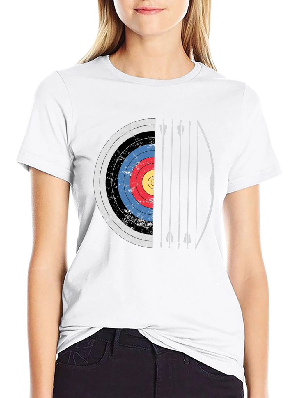 Archery Target Graphic Tee - Bow and Arrow Design