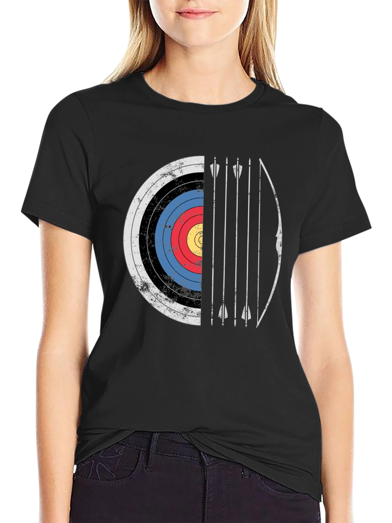 Archery Target Graphic Tee - Bow and Arrow Design