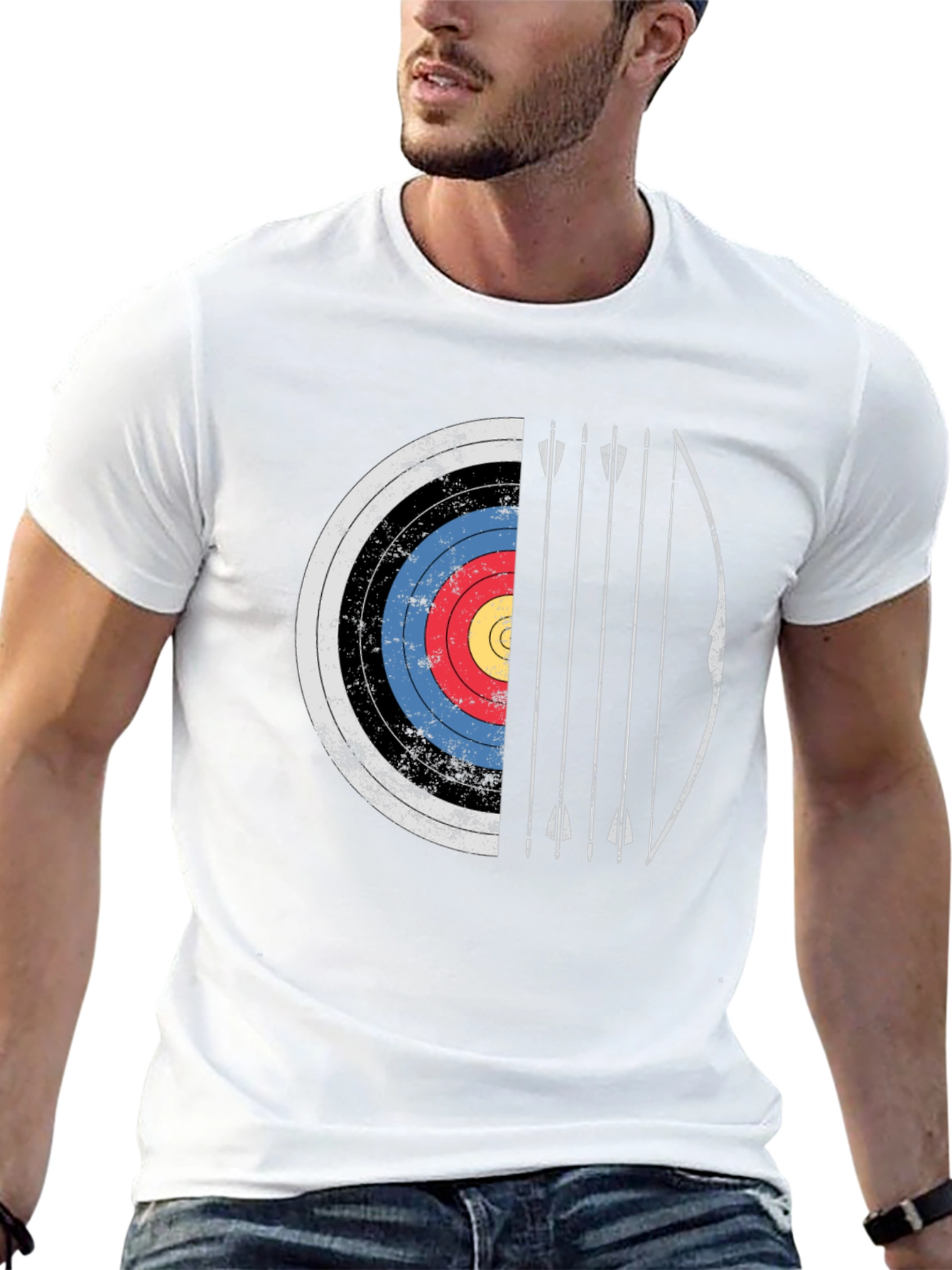 Archery Target Graphic Tee - Bow and Arrow Design