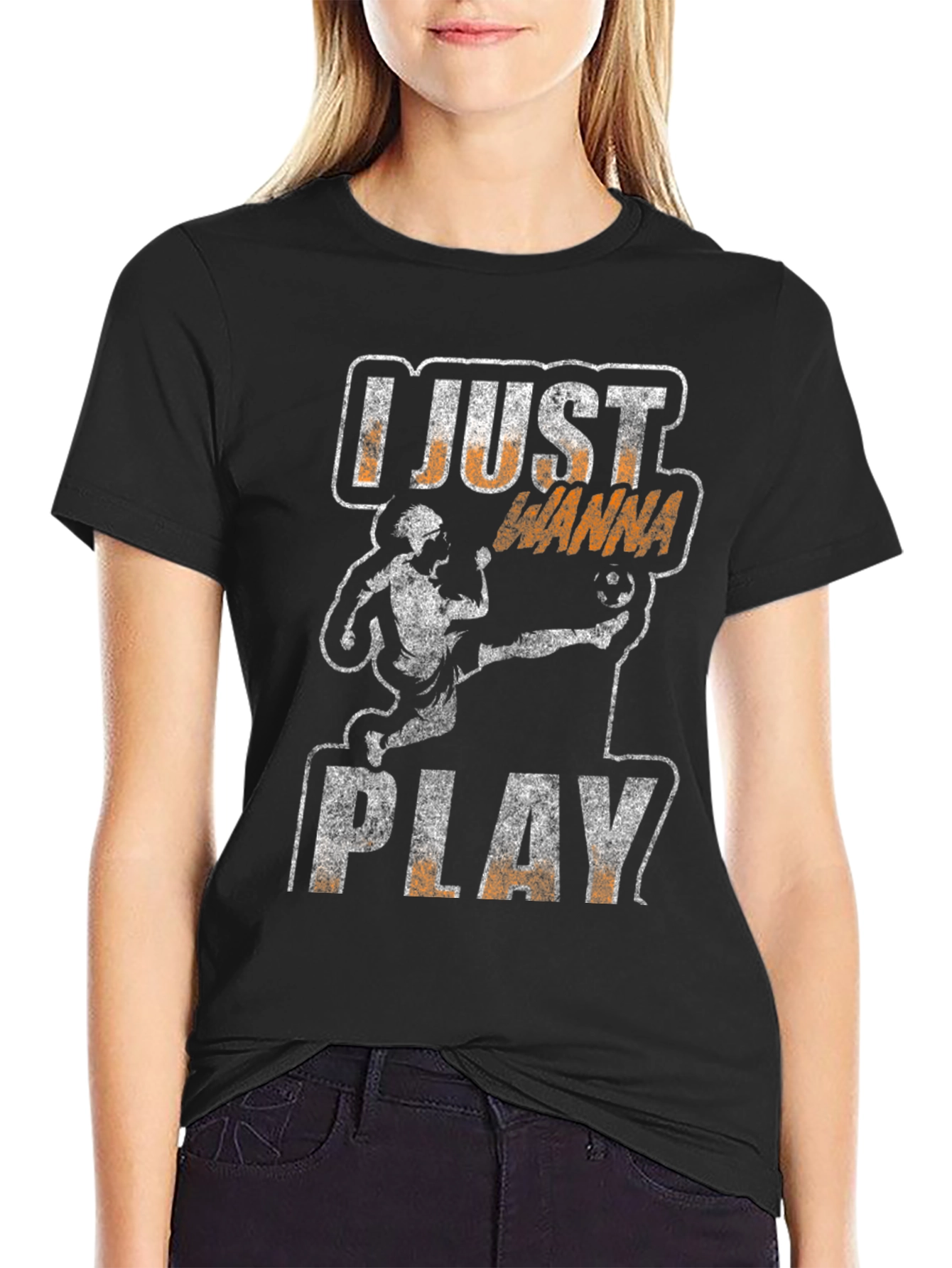 I Just Wanna Play Soccer Graphic T-Shirt