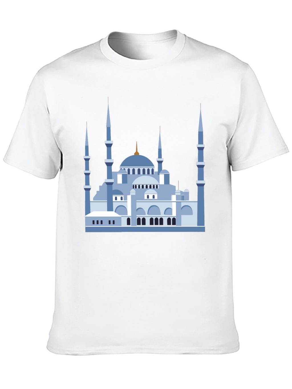 Blue Mosque Graphic T-Shirt - Black Cotton Tee