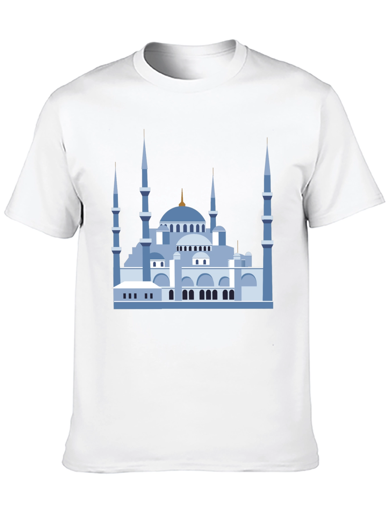 Blue Mosque Graphic T-Shirt - Black Cotton Tee