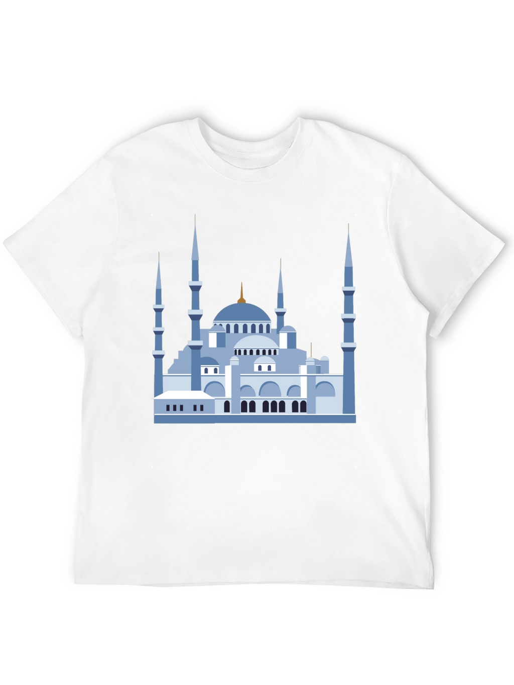 Blue Mosque Graphic T-Shirt - Black Cotton Tee