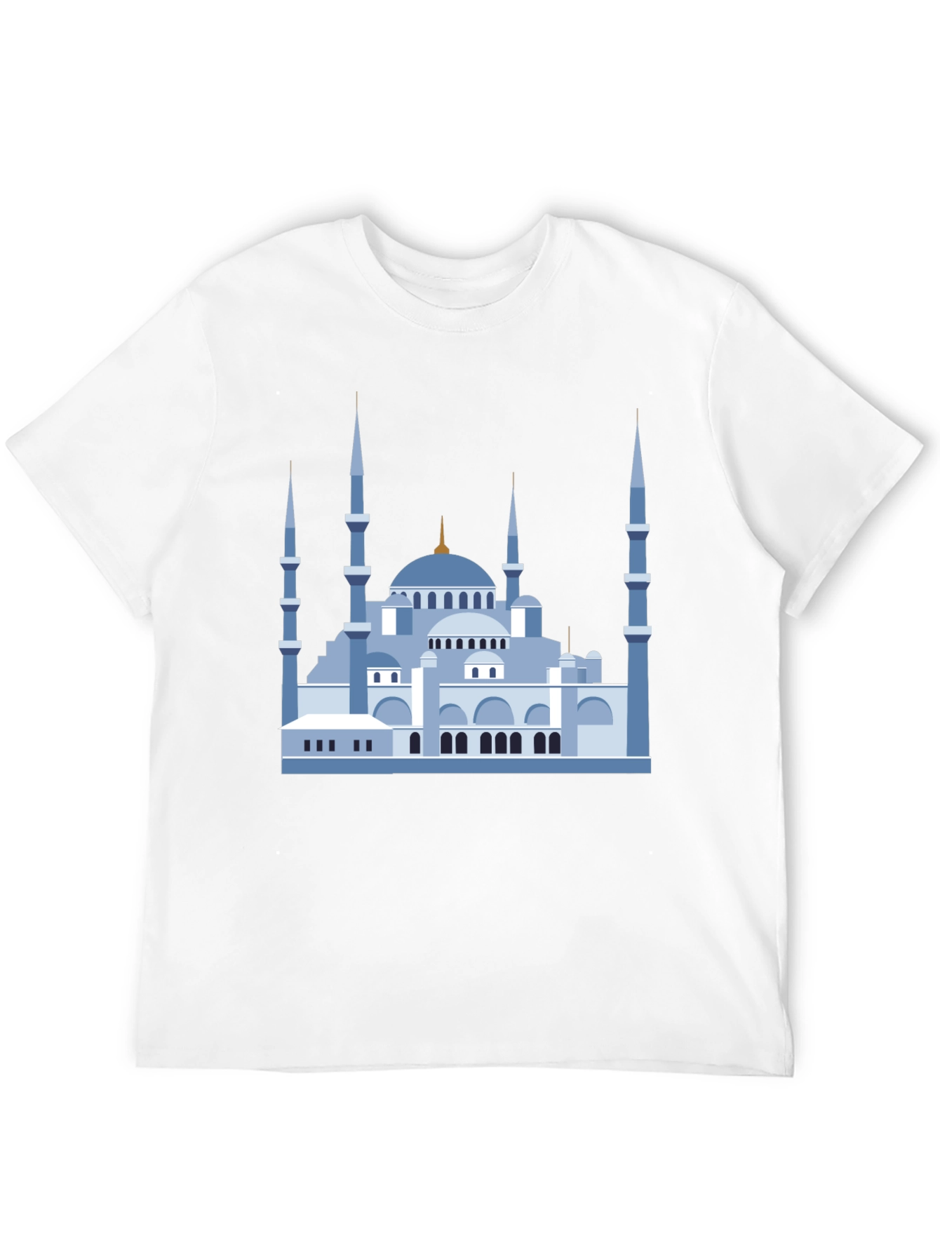 Blue Mosque Graphic T-Shirt - Black Cotton Tee