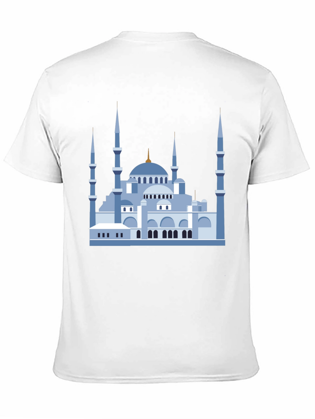Blue Mosque Graphic T-Shirt - Black Cotton Tee