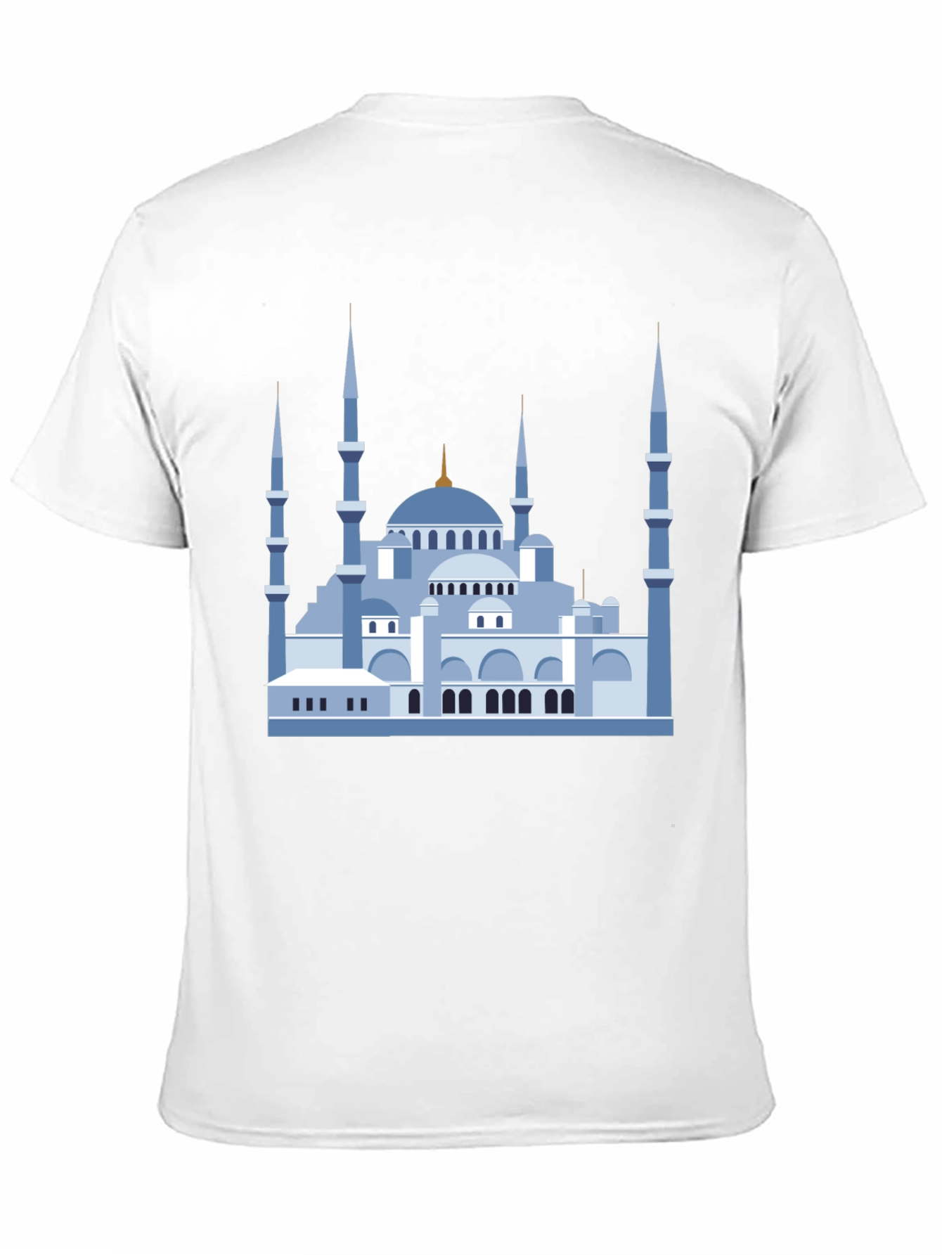 Blue Mosque Graphic T-Shirt - Black Cotton Tee