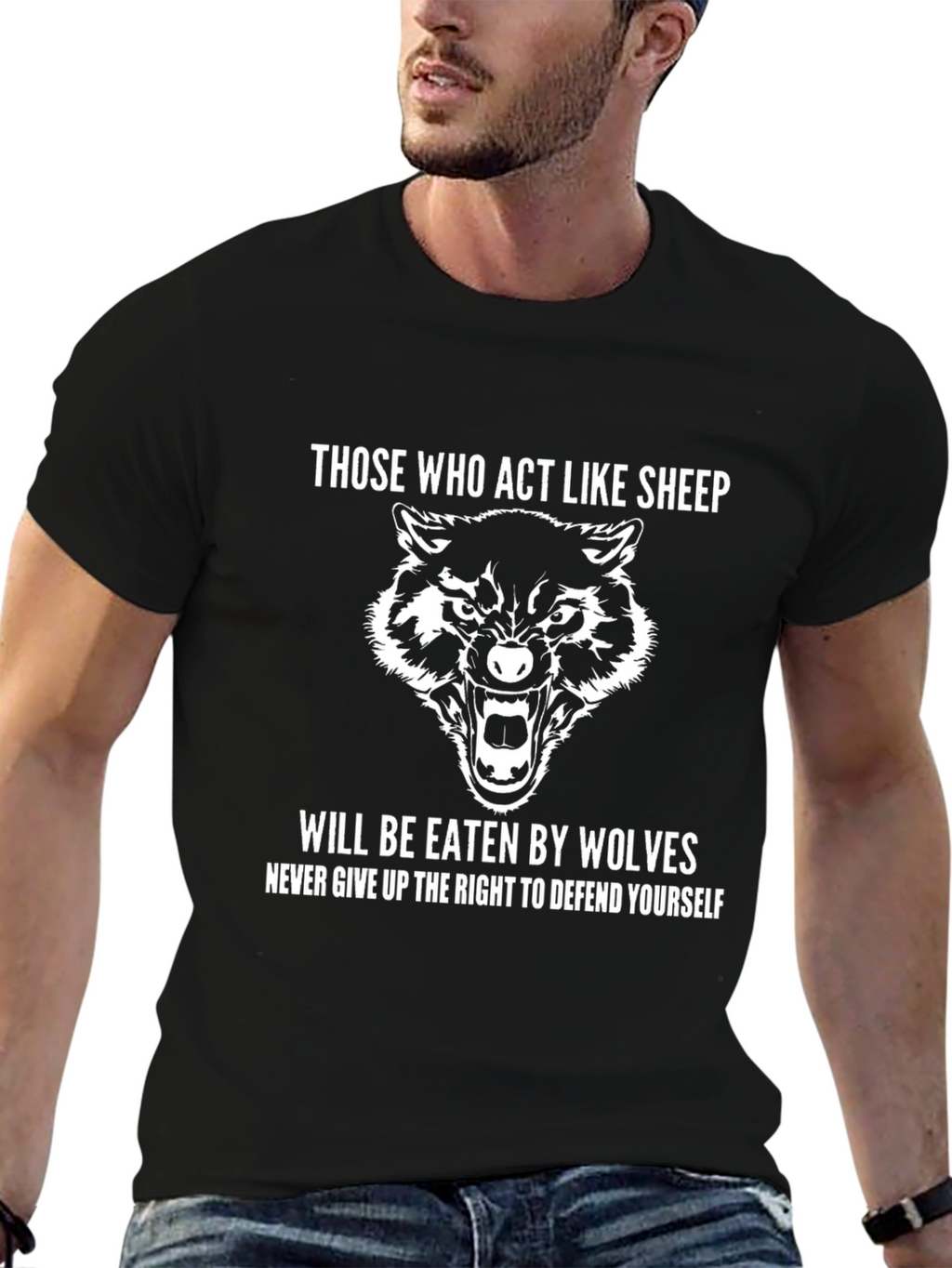 Wolf Graphic Tee - Defend Yourself