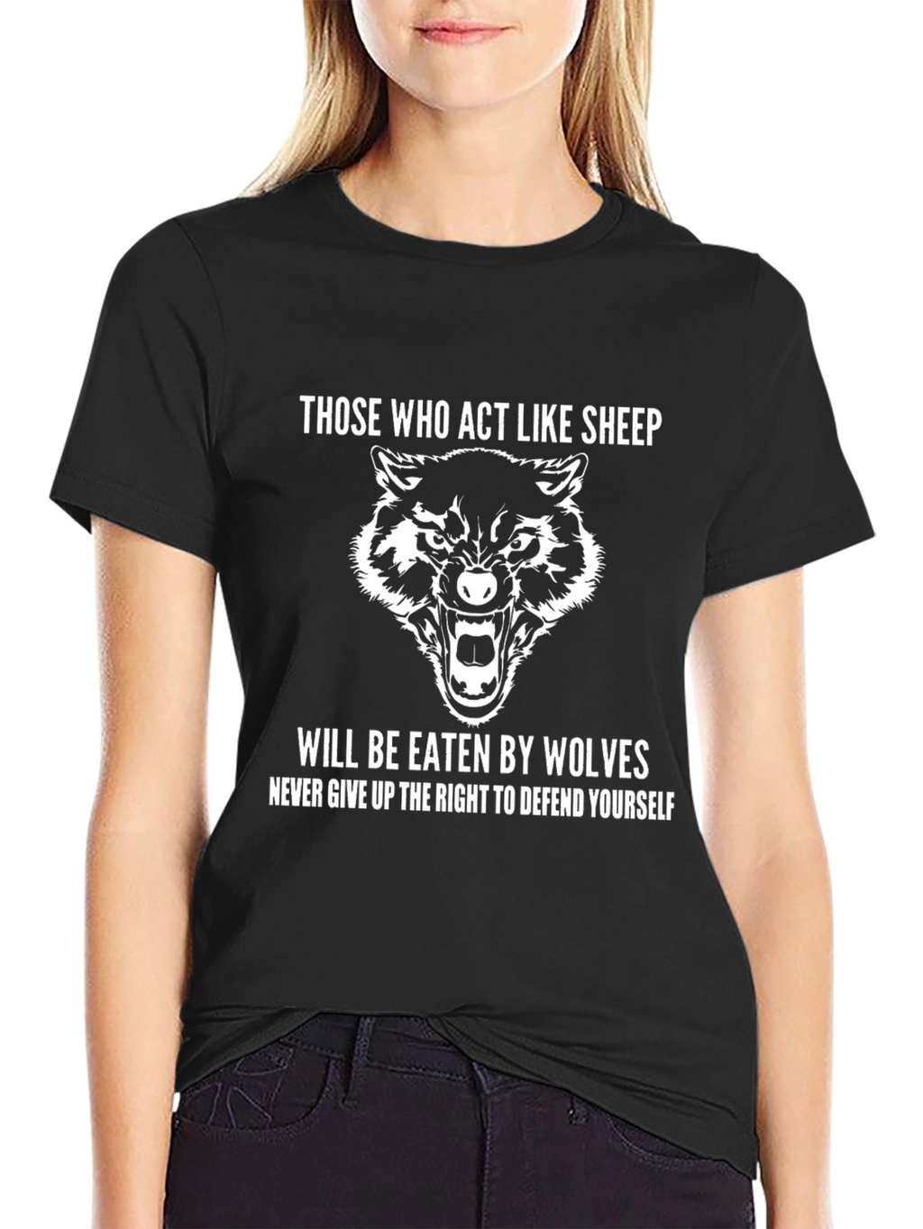 Wolf Graphic Tee - Defend Yourself