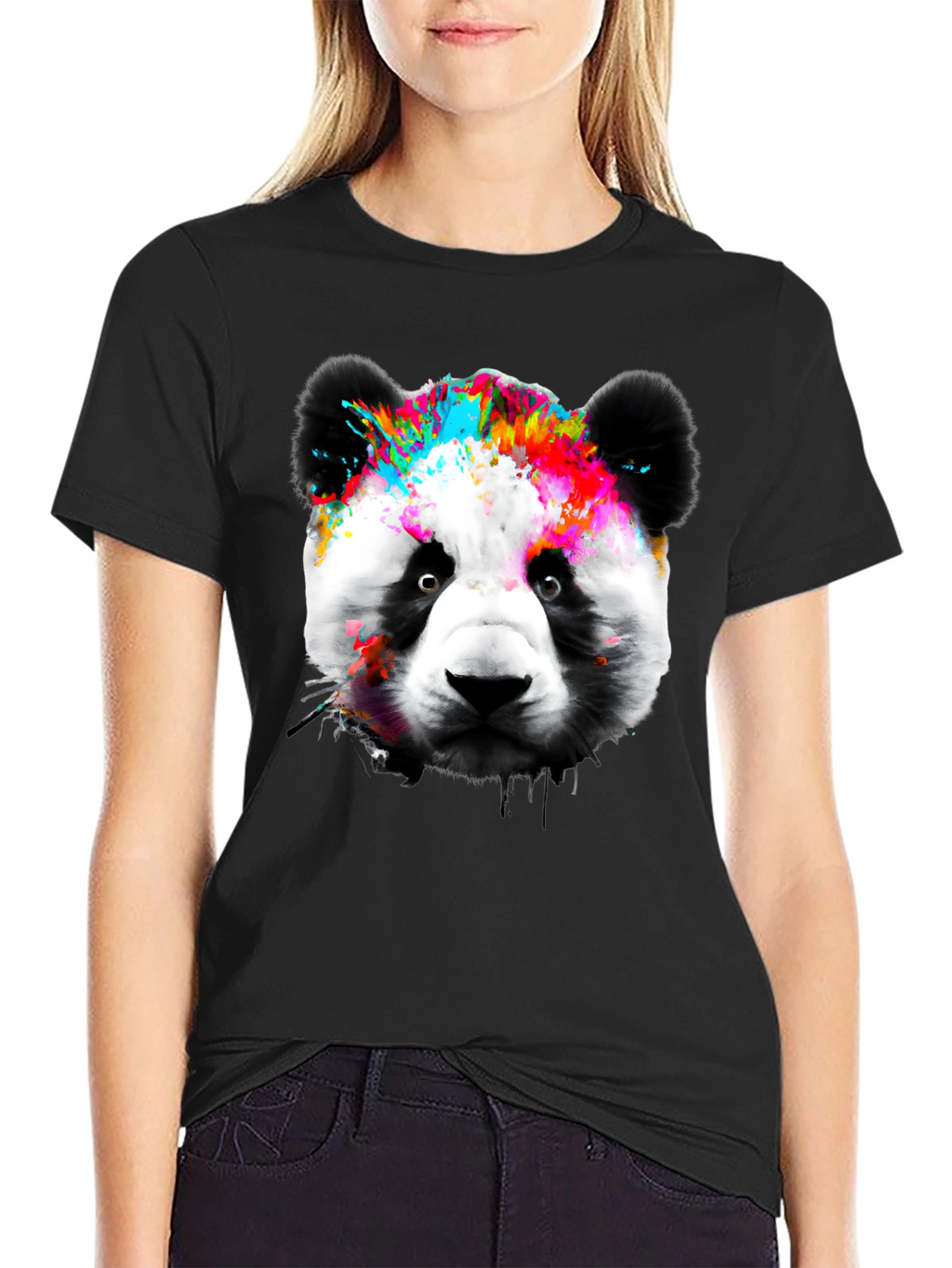 Colorful Panda Graphic T-Shirt