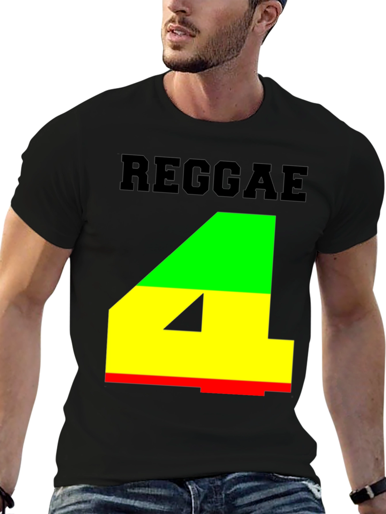 Reggae 4 T-Shirt - Rasta Colors