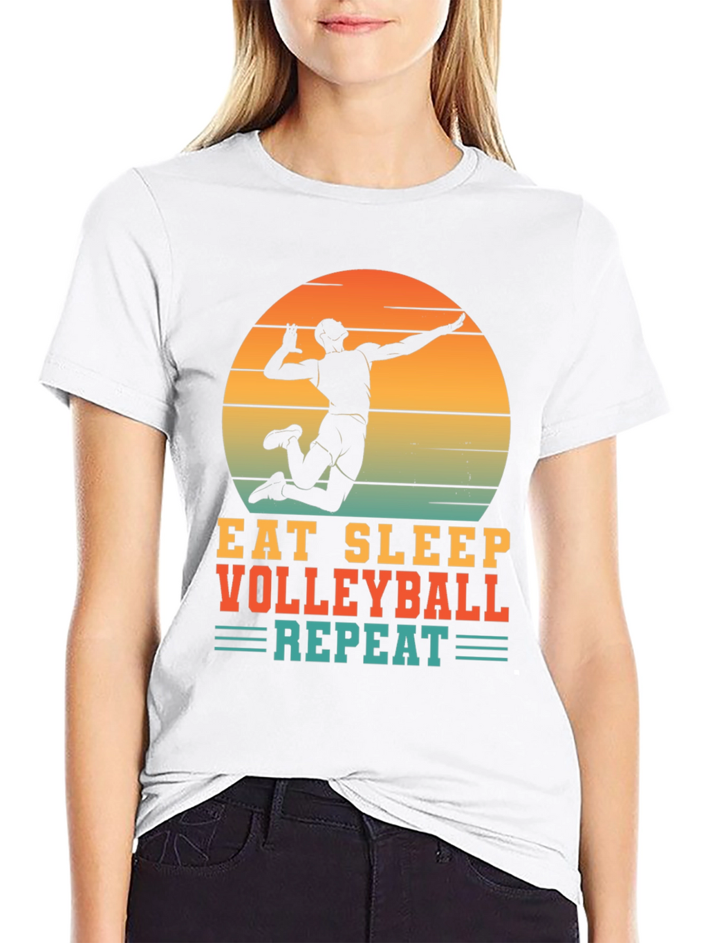 Volleyball T-Shirt - Eat Sleep Volleyball Repeat