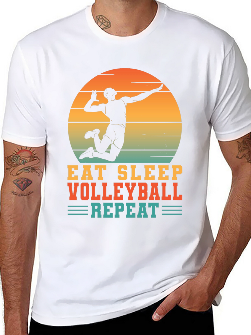 Volleyball T-Shirt - Eat Sleep Volleyball Repeat