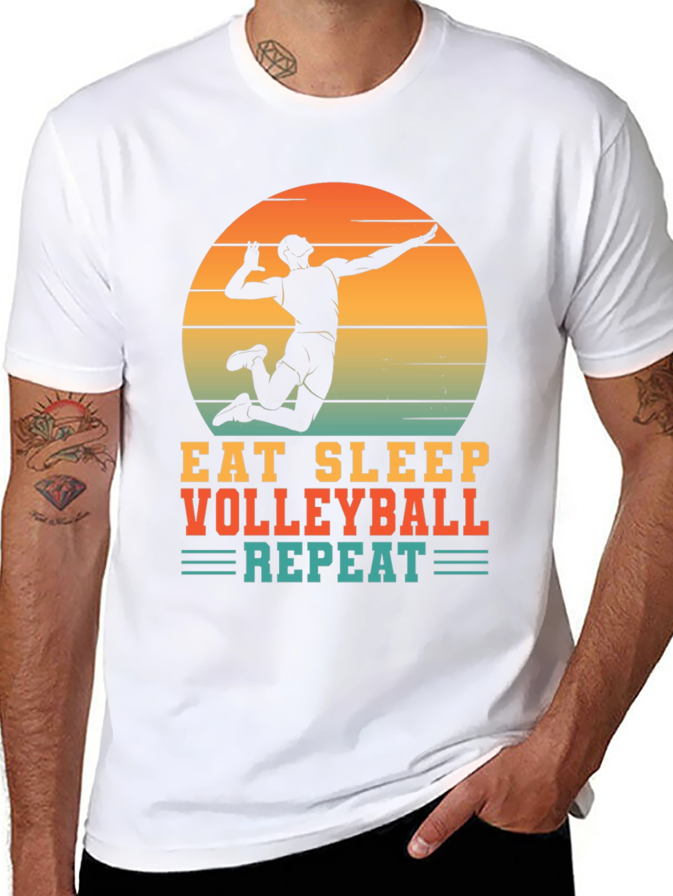 Volleyball T-Shirt - Eat Sleep Volleyball Repeat