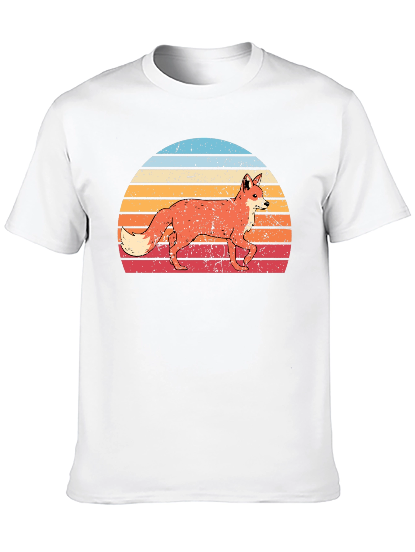 Retro Fox Sunset Graphic T-Shirt
