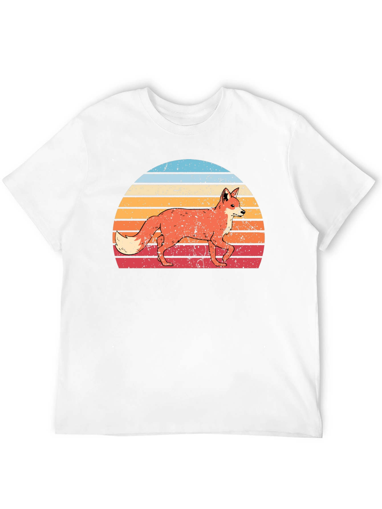 Retro Fox Sunset Graphic T-Shirt