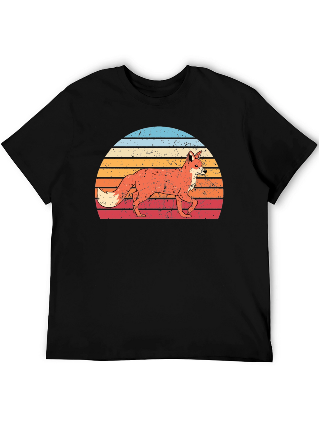 Retro Fox Sunset Graphic T-Shirt