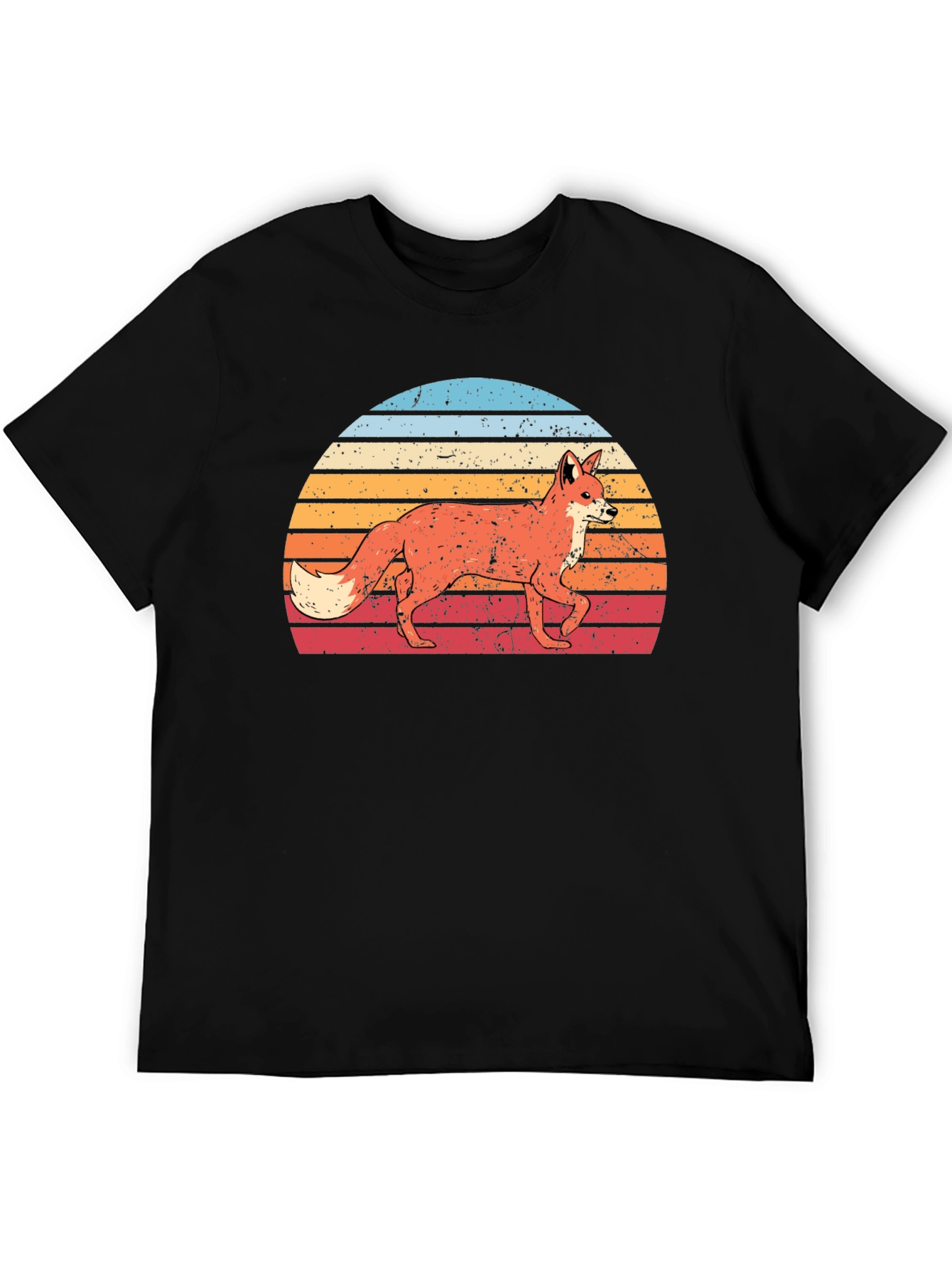 Retro Fox Sunset Graphic T-Shirt
