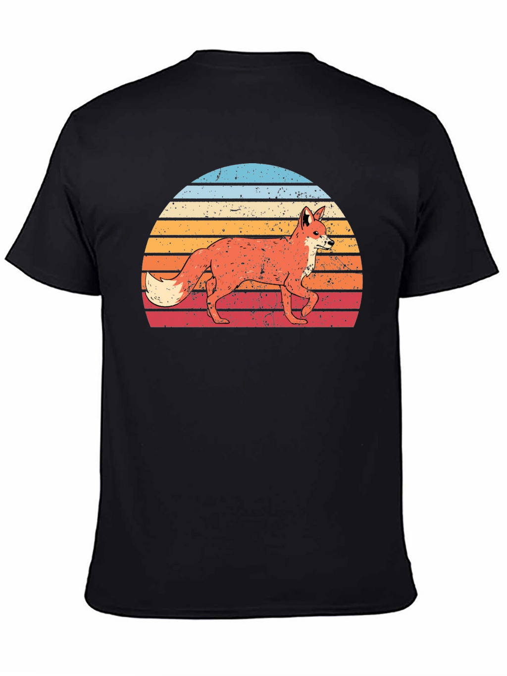 Retro Fox Sunset Graphic T-Shirt