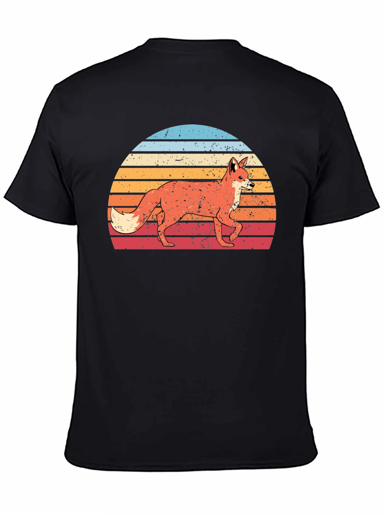 Retro Fox Sunset Graphic T-Shirt