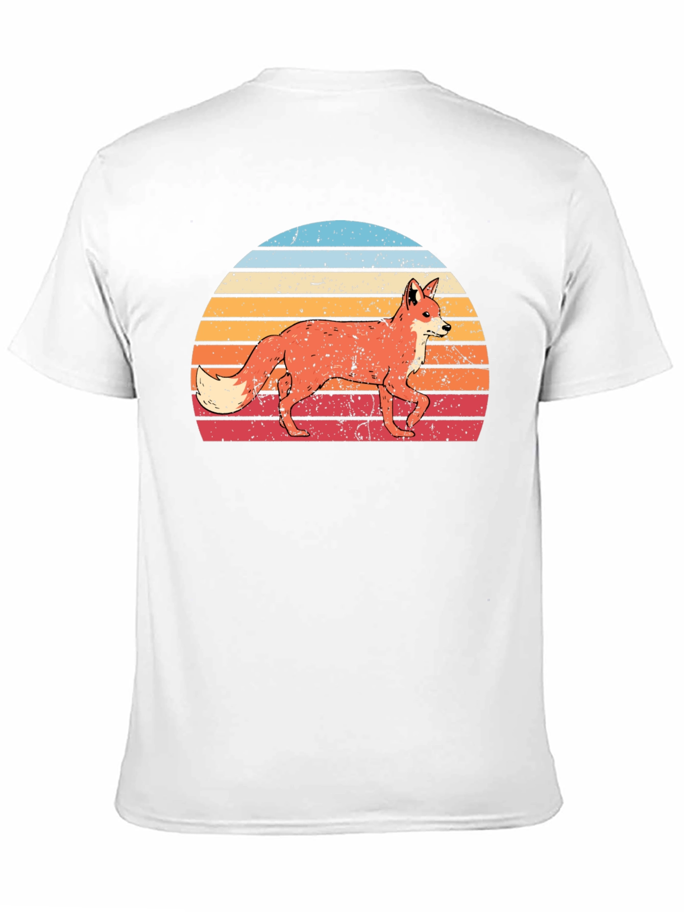 Retro Fox Sunset Graphic T-Shirt