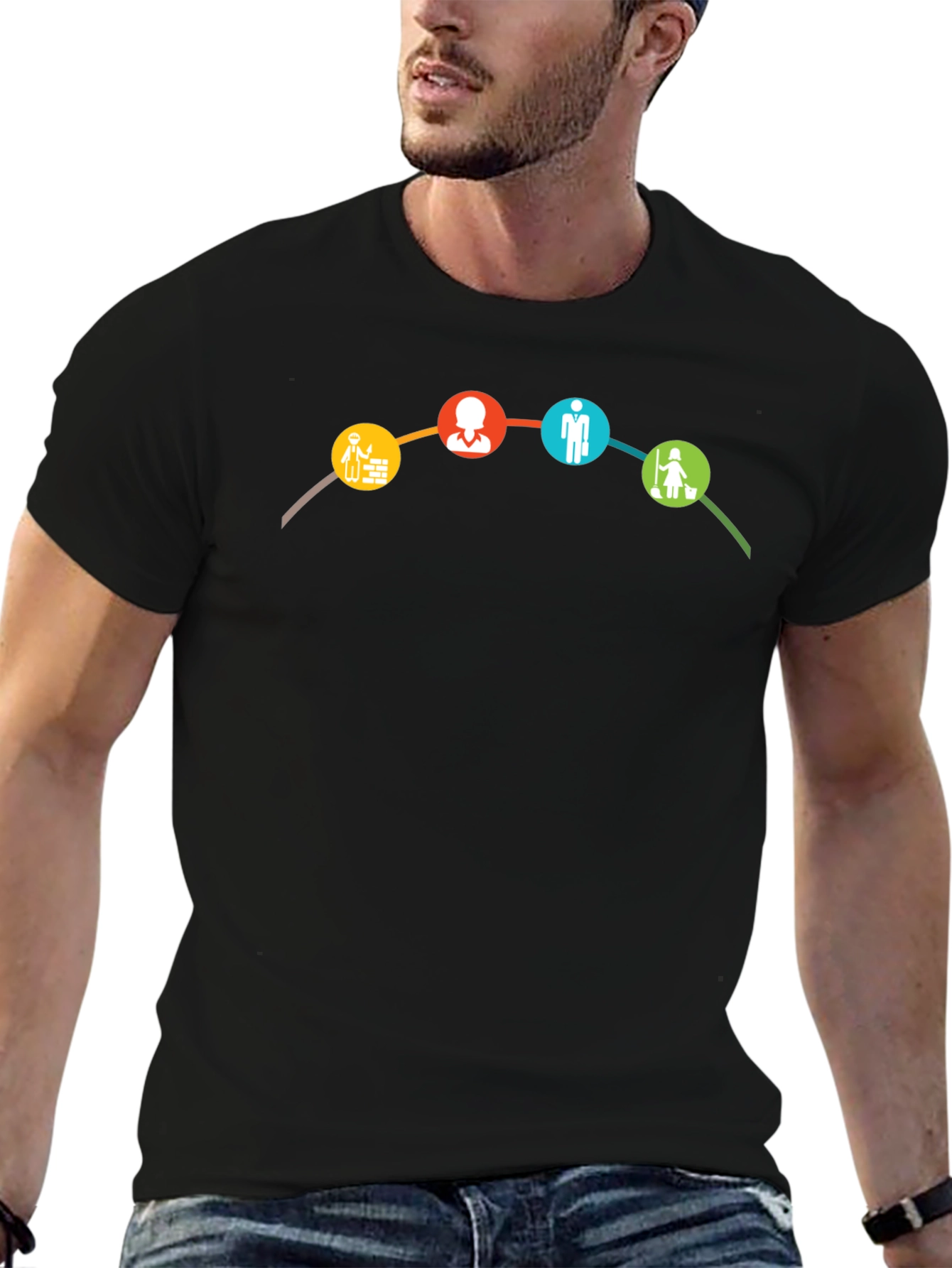Career Path T-Shirt - Black Cotton Tee