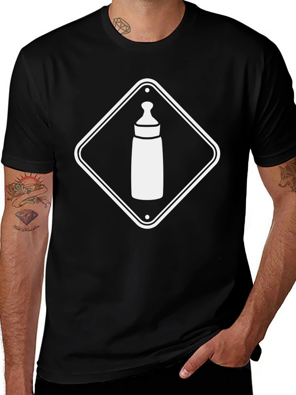 Baby Bottle Warning T-Shirt - New Parent Gift
