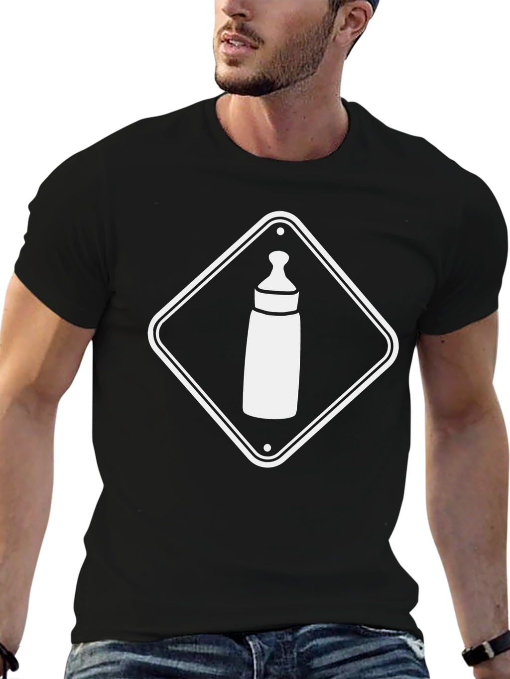 Baby Bottle Warning T-Shirt - New Parent Gift