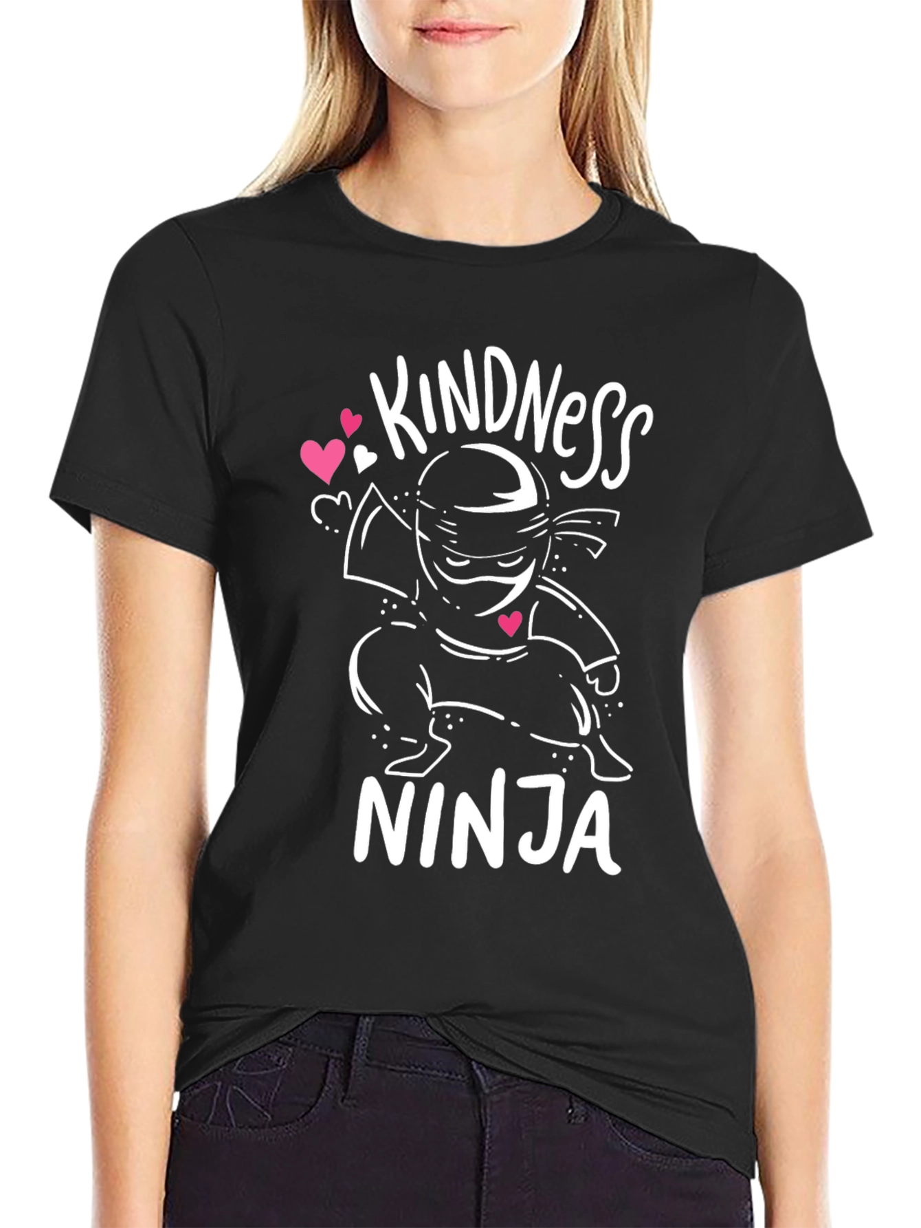 Kindness Ninja Black Graphic Tee